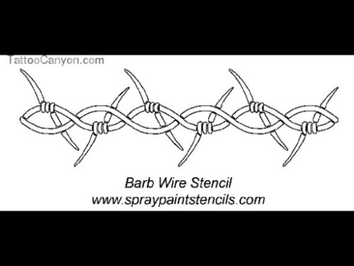 Nice Barbed Wire Tattoo Design